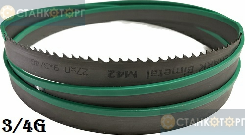 Ленточная пила SHARKMETAL Bimetal M42 27x0.9x3/4Gx2725 мм