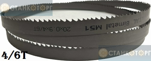 Ленточная пила Sharkmetal Bimetal M51 20x0.9x4/6Tx4520 мм