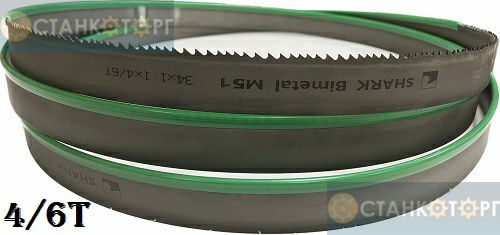 Ленточная пила SHARKMETAL Bimetal M51 34x1.1x4/6Tx5880 мм